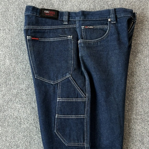 FUBU Jeans Men 36 X 34 Blue Denim Cargo The Collection Y2K Vintage 90s Baggy P1 - Picture 15 of 15